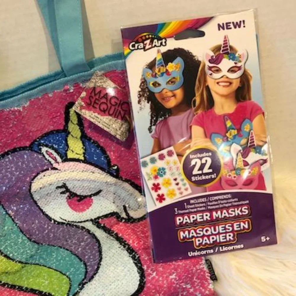Unicorn Sequin Tote & Accessories Set